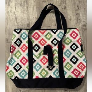 Thirty One Fold Over Weekender Tote Travel Bag Duffel